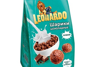 Завтрак готовый Leonardo 200 г шоколадные шарик КК
