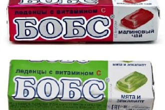 Леденцы БОБС мята-эвкалипт, малин чай 35гр/18 шт