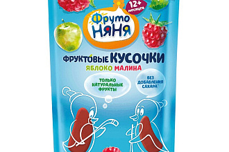 Дет.пит.Фрукт.кусочки яблоко малина 15г Фрутоняня