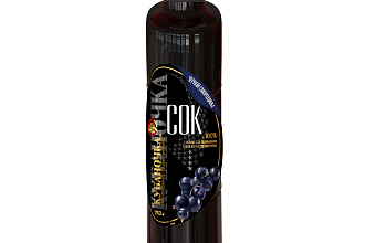 Сок Черной смородины  с доб. сахара восст.Кубаночка ст/бут 0,75 л