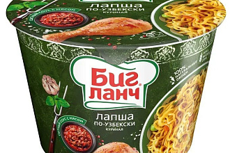 Лапша Биг Ланч Куриная по-узбекски 90г*24шт