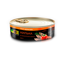 Килька каспийская неразд. обжар. в т/с OneShop 240гр ж/б ключ 