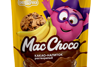 Какао-напиток MacChoco раствор, со вкусом банана и печенья м/у 235г*12шт