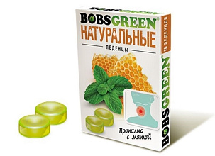 Леденцы BOBSGREEN прополис с мятой 32 гр/16шт