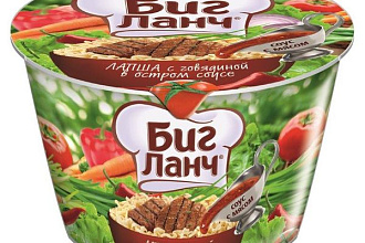 БИГ ЛАНЧ лапша говядина/соус 90г