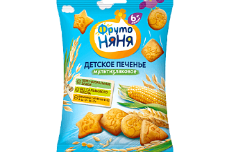 Печенье растворимое 50 гр. мультизлаковое ФрутоНяня