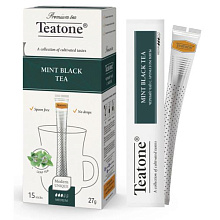Черный чай с мятой, TEATONE, (15ШТ*1,8г), Пачка
