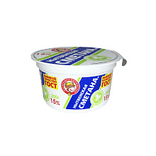 Сметана 15,0%,  пл/стакан 200г., МЗН