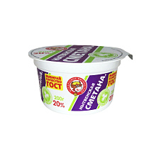 Сметана 20,0%, пл/стакан 200г., МЗН