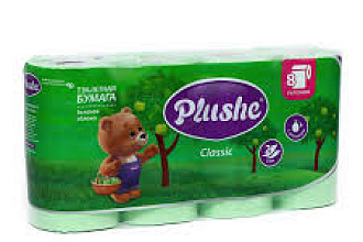 Бумага туалетная PLUSHE Classik Зеленое яблоко 8 рул 2сл