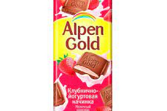 Шоколад Alpen клубника/йогурт 85гр.