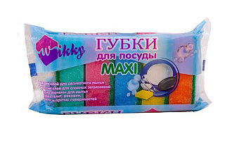 Губки для посуды Макси 5шт Wikky