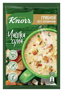 Чашка супа  Грибной суп пюре с сухариками  15,5г/30 Khopp