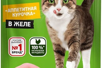 Кош.корм сухой KiteKat с курицей в желе 28*85г