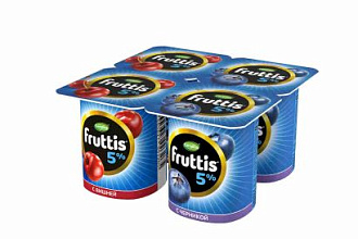 Фруттис слив.лаком 115г 5% (виш/черника) Пр.йог.паст.