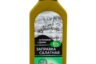 Соус БО Заправка салатная по-балкански с орегано 250мл на основе растит.масел (ст/б) 1/10 