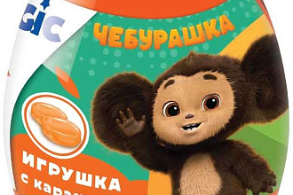Яйцо пласт.Карамель с игрушкой Чебурашка 10г