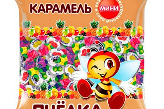 Карамель-леден. ПЧЕЛКА мини-микс  1/22 шт./180 гр, B&B