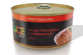 Каша гречневая с говядиной OneShop 325 гр.ж/б 