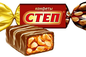 Конфеты Золотой Степ с арахисом 1кг./6пак. ВЕС.Славянка