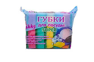 Губки для посуды Супер 5шт Wikky