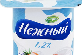 Продукт йогуртн. пастер. с соком КЛУБНИКИ Нежный 1,2% 100г (24)