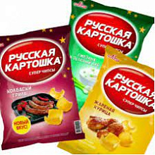 Чипсы "Русская картошка" Ассорти 80г/16шт "Русскарт"