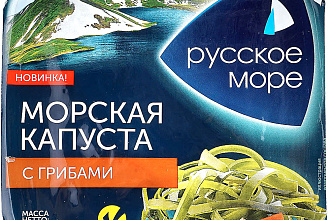 Морская капуста по-корейски с грибами 200гр./6шт. Русское море