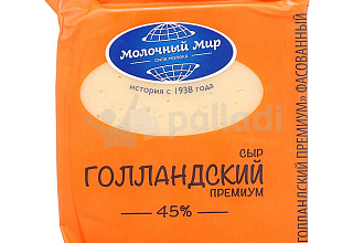 Сыр Голландский 45%, 200 гр Молочный Мир