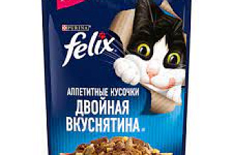 Корм влажный для кошек Говядина Птица 75гр. Felix