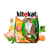 Корм сухой для кошек Курочка аппетитная 350гр. KiteKat