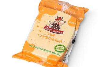 Сыр Сливочный Пестравка 50% фасованный 200 гр