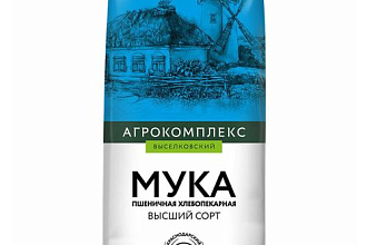 Мука пшеничная хлебопекарная высшего сорта, 2 кг Агрокомплекс