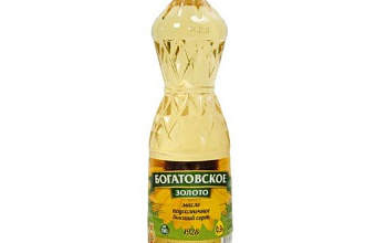 Масло подсолнечное "Богатовское золото" р/д 0,8 л.