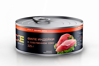 Филе индейки с/с OneShop ж/б 325 гр.