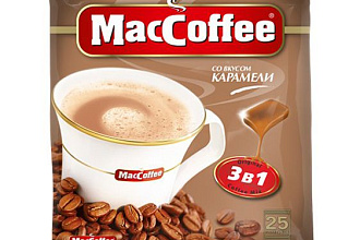 Кофе 3 в 1 Карамель 18гр./20*25шт. МАККОФЕ