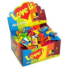 Жеват.резинка Love is 4,2г*100шт/20бл. Микс Турция