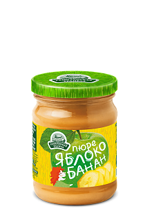 Пюре фруктовое с сахаром Яблочно Банановое 260гр. ст/б Семилукская трапеза