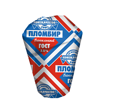 Мороженое Пломбир 18% ванил. в/ст в пергаменте 80г*36шт СоюзКачество