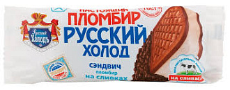 Мороженое Сэндвич Настоящий пломбир ванильный 12% 100гр СНР