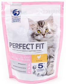 Корм для котят с курицей 190гр./16шт. PERFECT FIT 