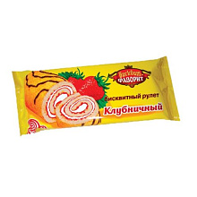 Рулет бисквитный Клубника 150 гр Фаворит