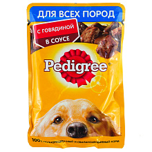 Корм влажный для собак Говядина в соусе 85гр. PEDIGREE