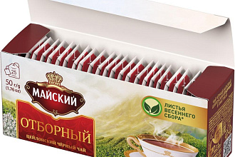 Чай Майский Цейлон черный отборный, 2гр./25пак./27шт.