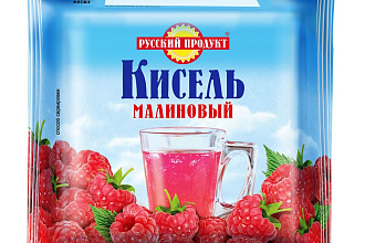 КИСЕЛЬ брикет МАЛИНОВЫЙ 190г РУССКИЙ ПРОДУКТ