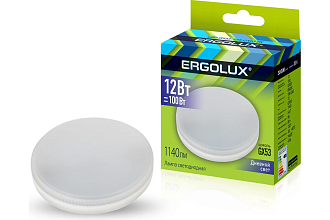 Лампа светод-я эл. Ergolux LED-GX53-12W-GX53-6K 12Вт