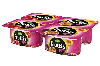 Фруттис суперэкстра 115г 8%(виш/перс/марак) Пр.йог.паст.ван.
