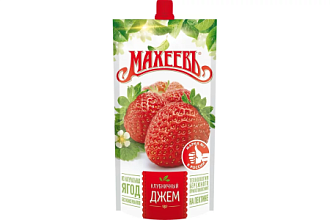 Джем Клубничный сашет 300гр/16. Махеев