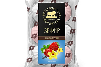 Зефир фас Бело-розовый 310 гр. Розовый слон