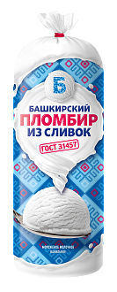 Мороженое пломбир 15% Ванильный 400гр. Башкирский пломб.